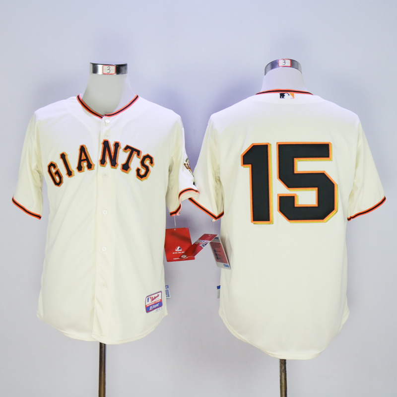 Men San Francisco Giants 15 Bochy Cream MLB Jerseys